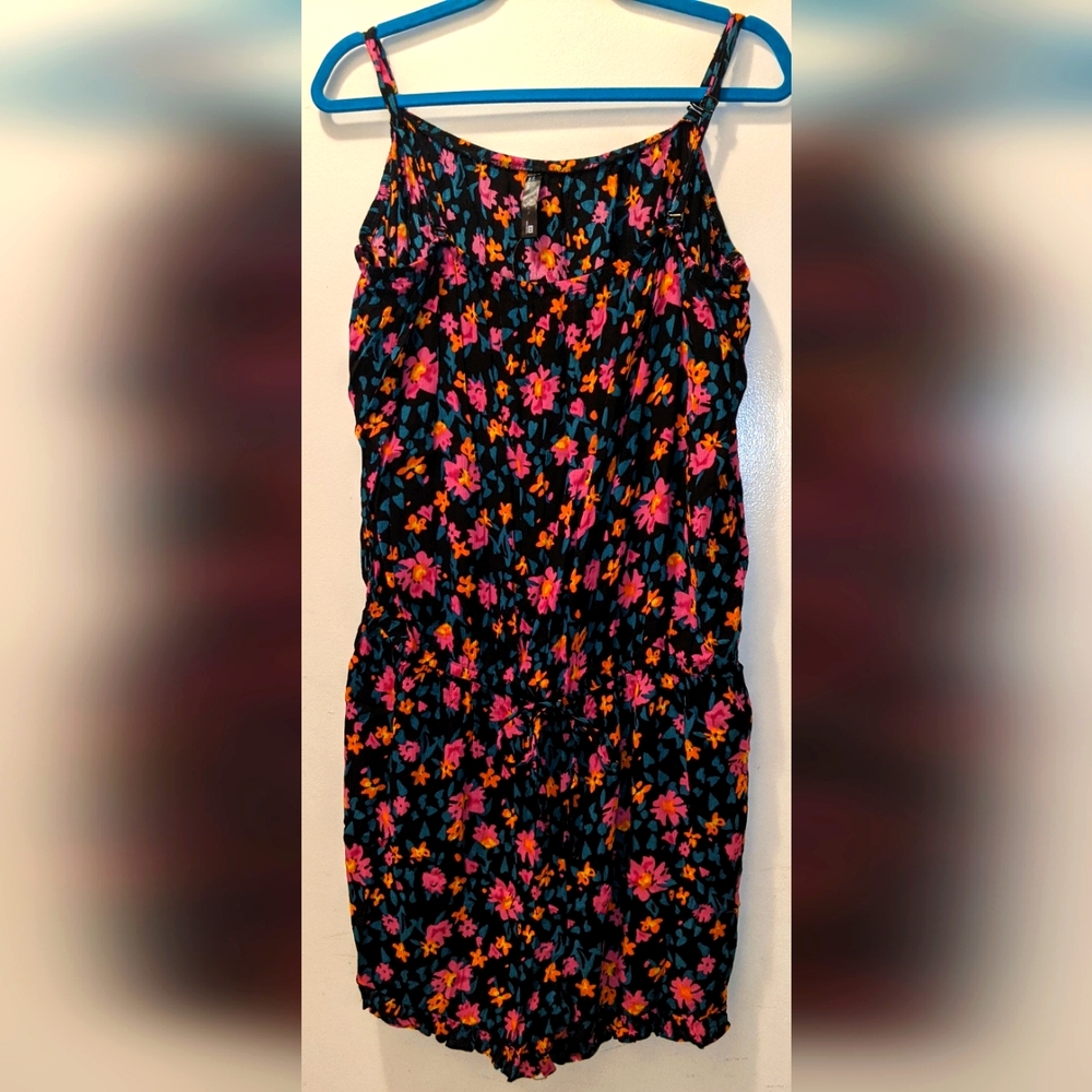 Floral Print Sleeveless Romper